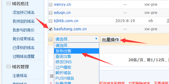 備案域名怎么出售